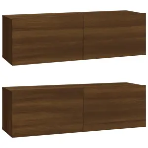 Berkfield 5 Piece TV Cabinet Set Brown Oak Engineered Wood