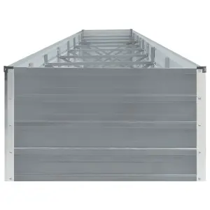 Berkfield Garden Raised Bed Galvanised Steel 600x80x45 cm Grey