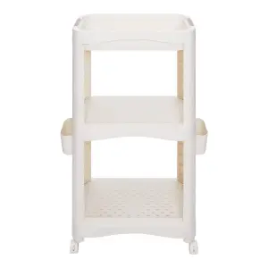 3-Tier Playroom Storage Cart Plastic Cart, White