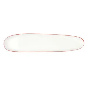 Abbesses 7.6cm Porcelain China Appetiser Plate (Set of 4) White/Red