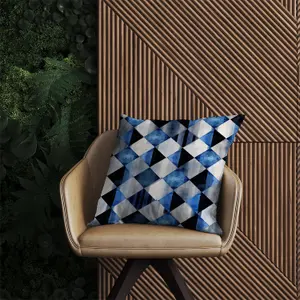 Square Checkered Pattern Outdoor Cushion 45cm x 45cm