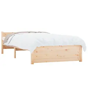 Berkfield Bed Frame Solid Wood 75x190 cm Small Single