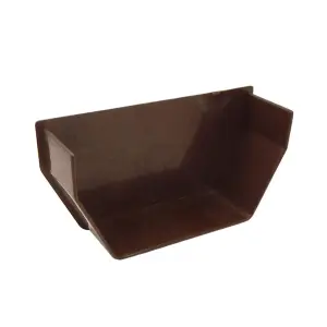 Brown Square Gutter Internal Stop End, Freeflow 114mm Rain Water Systems