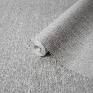 GoodHome Zoisi Silver effect Textured Wallpaper