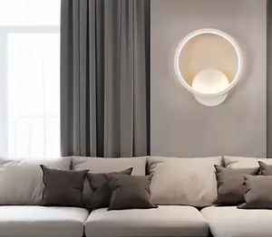 Wall Light Indoor Modern Wall Lamp Minimalist Round Sconces Wall LED White