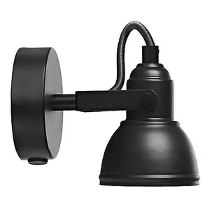 Unique Industrial Designed Matt Black Switched Wall Spot Light