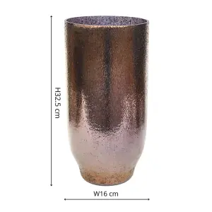 Opulent Metallic Bronze Tall Vase H32.5Cm W16Cm