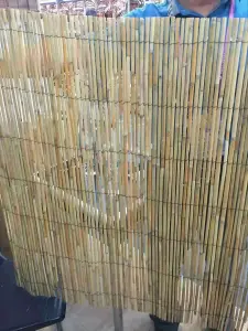 2m x 5m Split Natural Peeled Reed Screening Fencing Panel Bamboo Fence Roll Garden