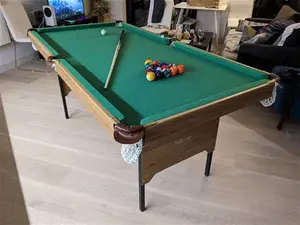 6ft Folding Snooker & Pool Table By Pureline