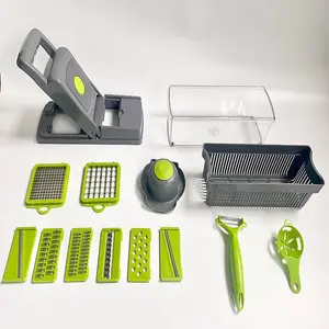 14 in 1 Slicing and Chopping Set with Grater Kitchen Vegetable Food Slicer Chopper Cutter