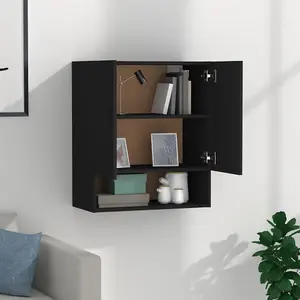 Berkfield Wall Cabinet Black 60x31x70 cm Engineered Wood