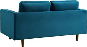 Henrietta 2-Seater Sofa, Teal Velvet - Daals - Sofas