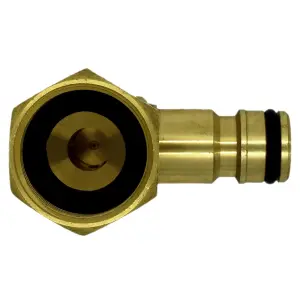 Brass Snap-On Hose Lock Revolving Elbow with Female Thread 3/4" BSP