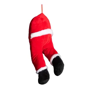 40cm Battery Operated Animated Door Hanging Santa Legs Decoration