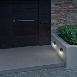 Luminosa Sort LED Outdoor Recessed Ground Light Black, Sandblasted, Warm-White 3000K, IP65