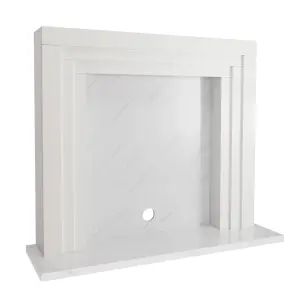 Focal Point Northolt White Medium-density fibreboard (MDF) Fireplace surround set