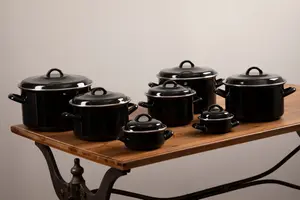 Essentials by Premier Porter Small Black Casserole Dish