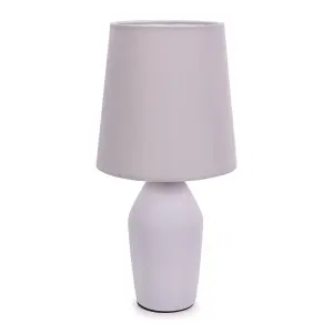 ValueLights Arlo Lilac Ceramic Base Table Lamp with Tapered Shade