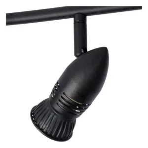 Lucide Caro Modern Ceiling Spotlight Bar - 4xGU10 - Black