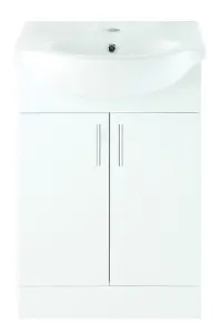 Aquarius View 650mm Vanity Unit and Close Coupled WC Toilet Set AQVW2562