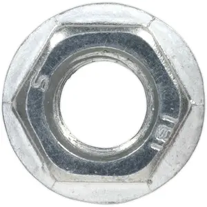 Pack of 50 Zinc Plated M12 Serrated Flange Nuts - Durable and Reliable Fasteners