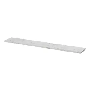 GoodHome Rigga Modular White marble effect Rectangular Floating shelf (L)118cm x (D)19cm