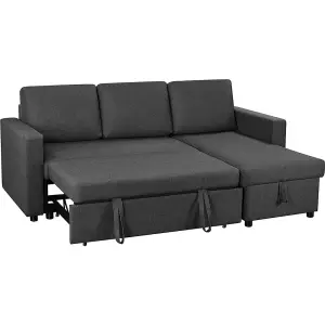 Yaheetech Dark Grey Reversible Sectional Sofa with Chaise for Limited Spaces