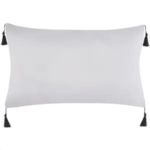 Set of 2 Cushions LIRIOPE 30 x 50 cm Geometric Black-White