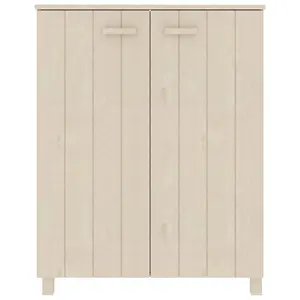 Berkfield Shoe Cabinet Honey Brown 85x40x108 cm Solid Wood Pine