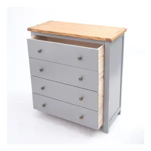 Mirano 4 Drawer Chest of Drawers Brass Knob