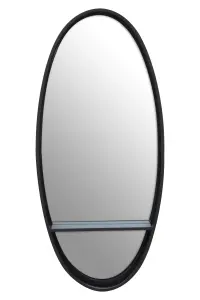 Interiors by Premier Avento Black Oval Wall Mirror