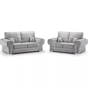 Verona Grey 3+2 Seater Full Back