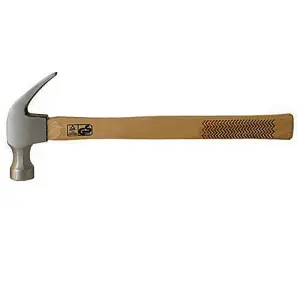 16oz Hickory Claw Hammer Steel Head Wood Shaft Dor Driving Nails Into Wood