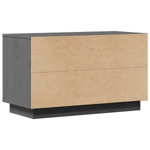 vidaXL TV Cabinet Grey 74x35x44 cm Solid Wood Pine