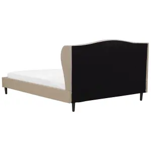 Fabric EU Super King Size Bed Beige COLMAR