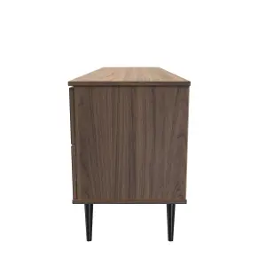 Fuji 2 Drawer 2 Door Wide Sideboard in Carini Walnut (Ready Assembled)