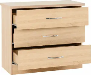 Nevada 3 Drawer Chest Sonoma Oak Effect