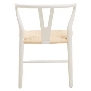 Decent Wishbone Antique White Chair, Scandinavian Swivel Dining Chair For Dining Room, Stylish Modern Chair