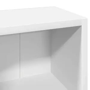 vidaXL CD Cabinets 2 pcs White 21x16x93.5 cm Engineered Wood