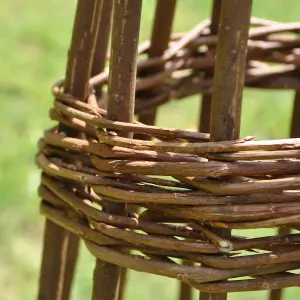 Set of 2 Spiral Willow Garden Obelisks (1.2m)