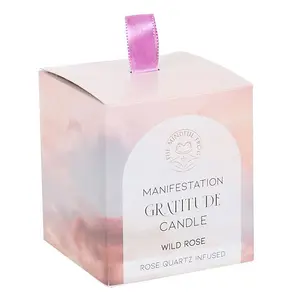 Gratitude Wild Rose Crystal Chip Candle