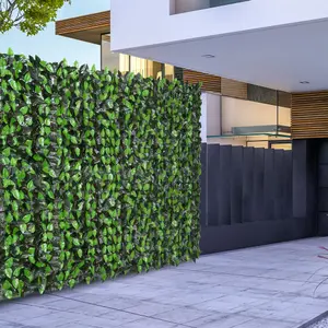 Outsunny Artificial Leaf Hedge Screen Privacy Fence Panel for Garden 3Mx1M