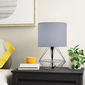 Bartelt Metal Table Lamp Grey Base/Grey Shade / Yes / G