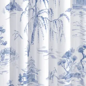 Eastern Garden Blackout Pair of Eyelet Curtains