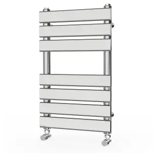 Rinse Flat Panel Chrome Towel Radiator Bathroom Heated Towel Rail 650x400mm