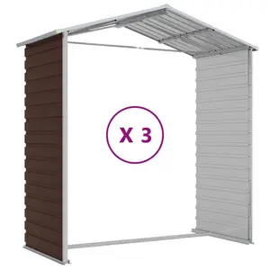 Brumit Garden Shed 191x300x198 cm Galvanised Steel Brown