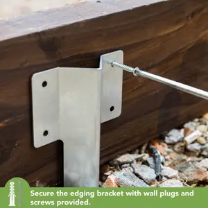 BLOSTM Railway Sleeper Edging Bracket 10 Pack