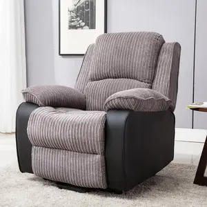 Postana Single Motor Electric Rise Recliner Jumbo Cord Fabric Armchair Electric Lift Riser Chair (Grey)