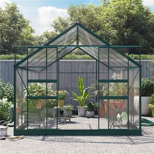 Harvester Walk-In Aluminium Polycarbonate Greenhouse - 8x12