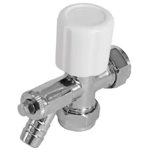 Tower Thermostatic Radiator Valve Chrome Rad Valves Set Drain Off Lockshield